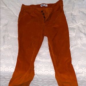 Burnt orange skinny jeans